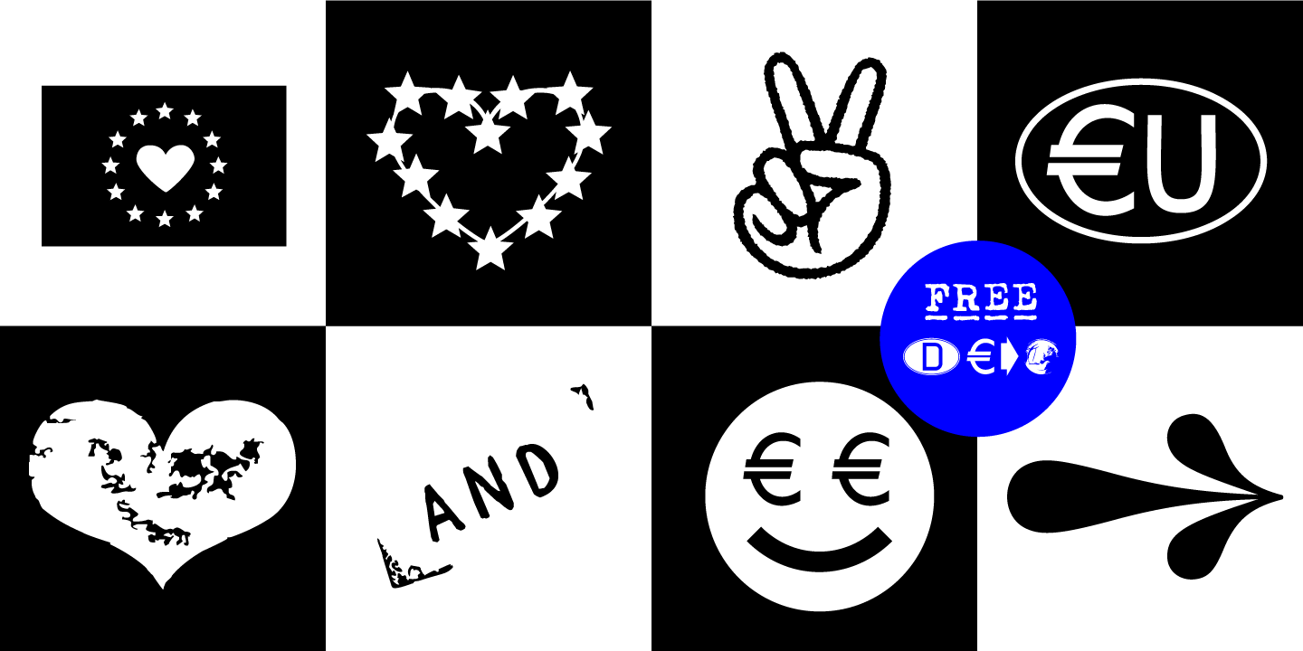 Шрифт Euro Icon Kit Symbols